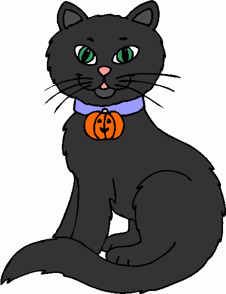clip art black halloween cat - photo #27