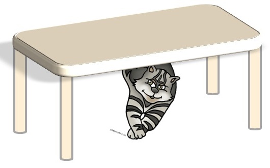 clipart cat under the table - photo #2