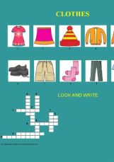 Crossword on Winter World Clothes Exercises Clothes Crossword Clothes Crossword