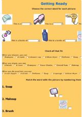demasiado Grave Fundador ESL - English Exercises: Getting Ready Picture Dictionary - Online Exercise