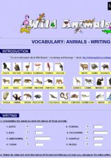 honor Característica Bonito ESL - English Exercises: Wild Animals 1 - Writing