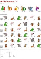 English exercises: the alphabet